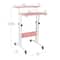 Mind Reader Portable Standing Adjustable Height Rolling Computer Desk